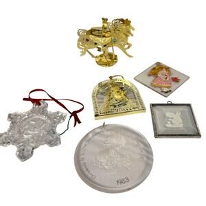 LOT OF 6 ASSORTED VINTAGE CHRISTMAS ORNAMENTS